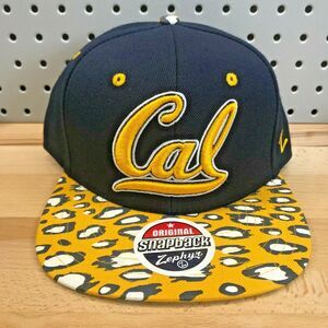 Cal California Golden Bears NCAA College Zephyr Snapback Cap EUC Hat Leopard